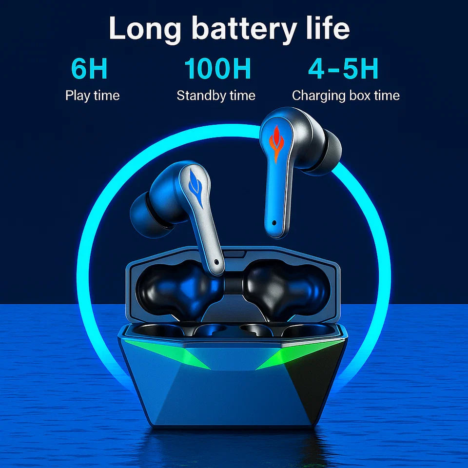 KW-01 Bluetooth Headset – Wireless Gaming Earbuds with Bluetooth 5.1 and Stereo Sound