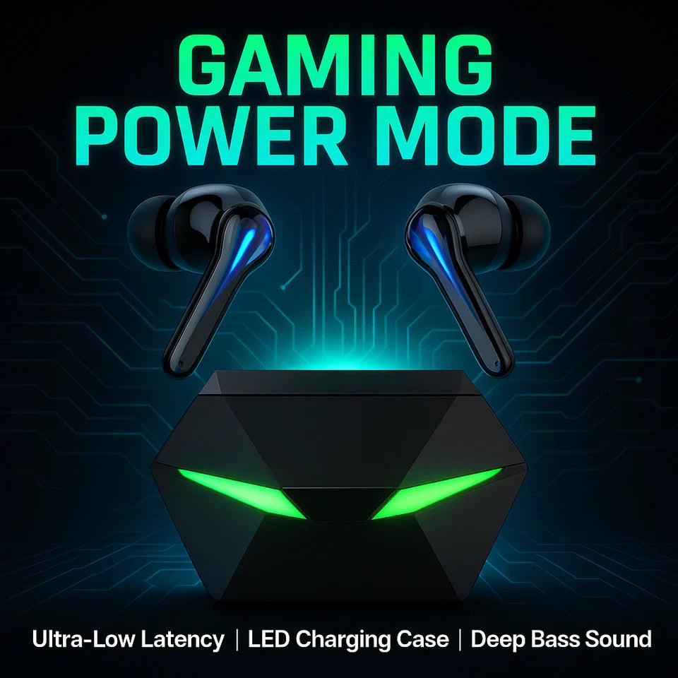 KW-01 Bluetooth Headset – Wireless Gaming Earbuds with Bluetooth 5.1 and Stereo Sound