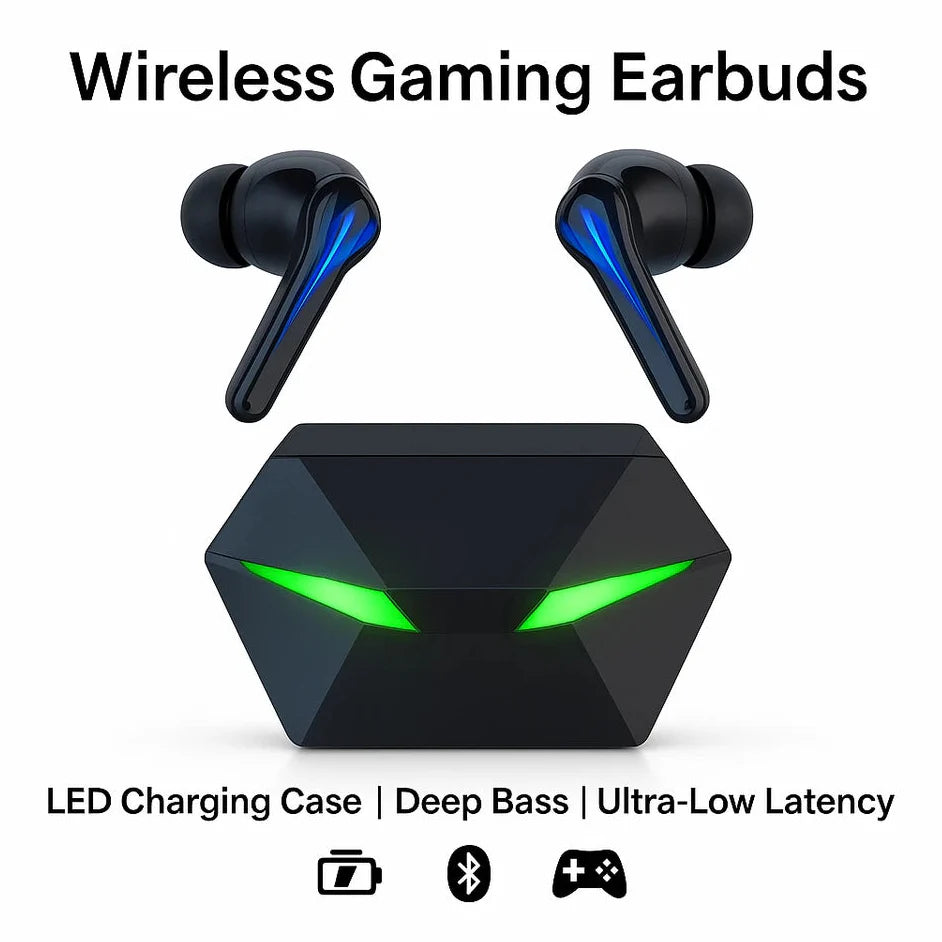 KW-01 Bluetooth Headset – Wireless Gaming Earbuds with Bluetooth 5.1 and Stereo Sound